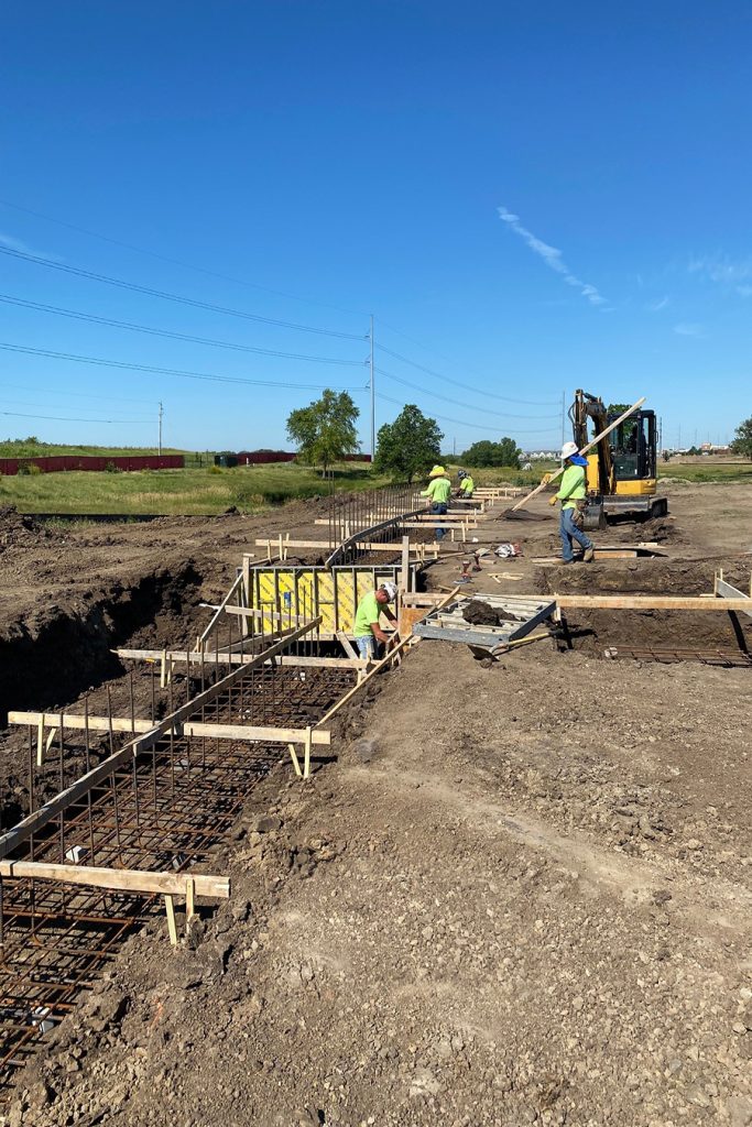 Foundations at Chateau at Yankee Hill Development